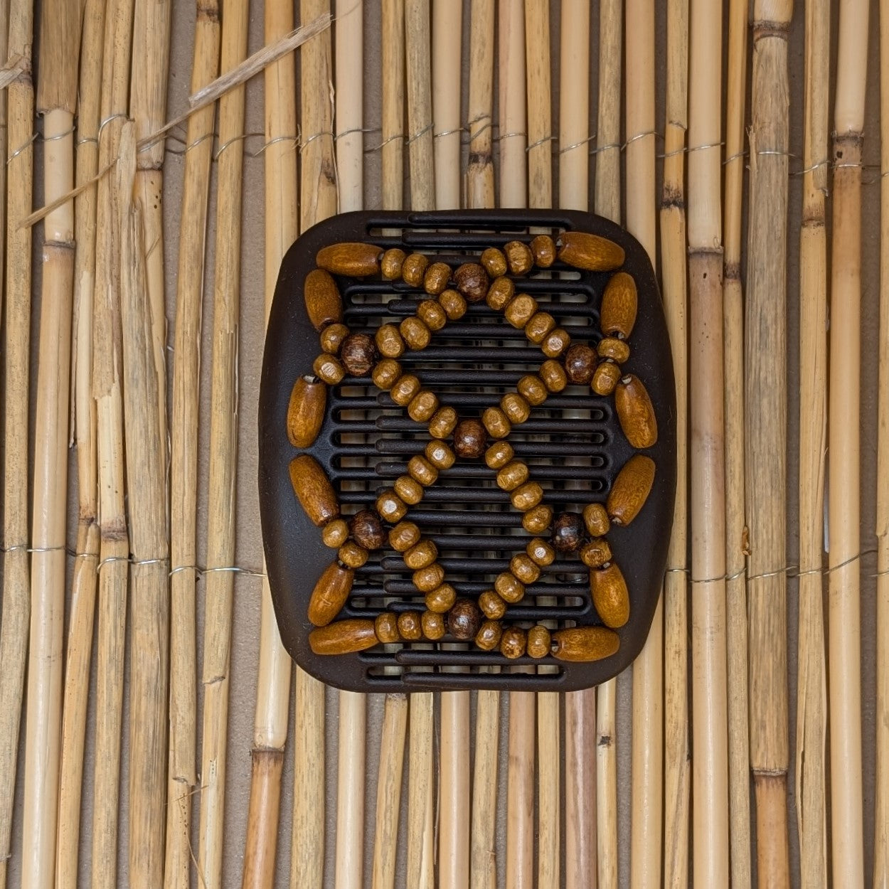 African Butterfly "Ndbele" mit braunen Holzperlen braun