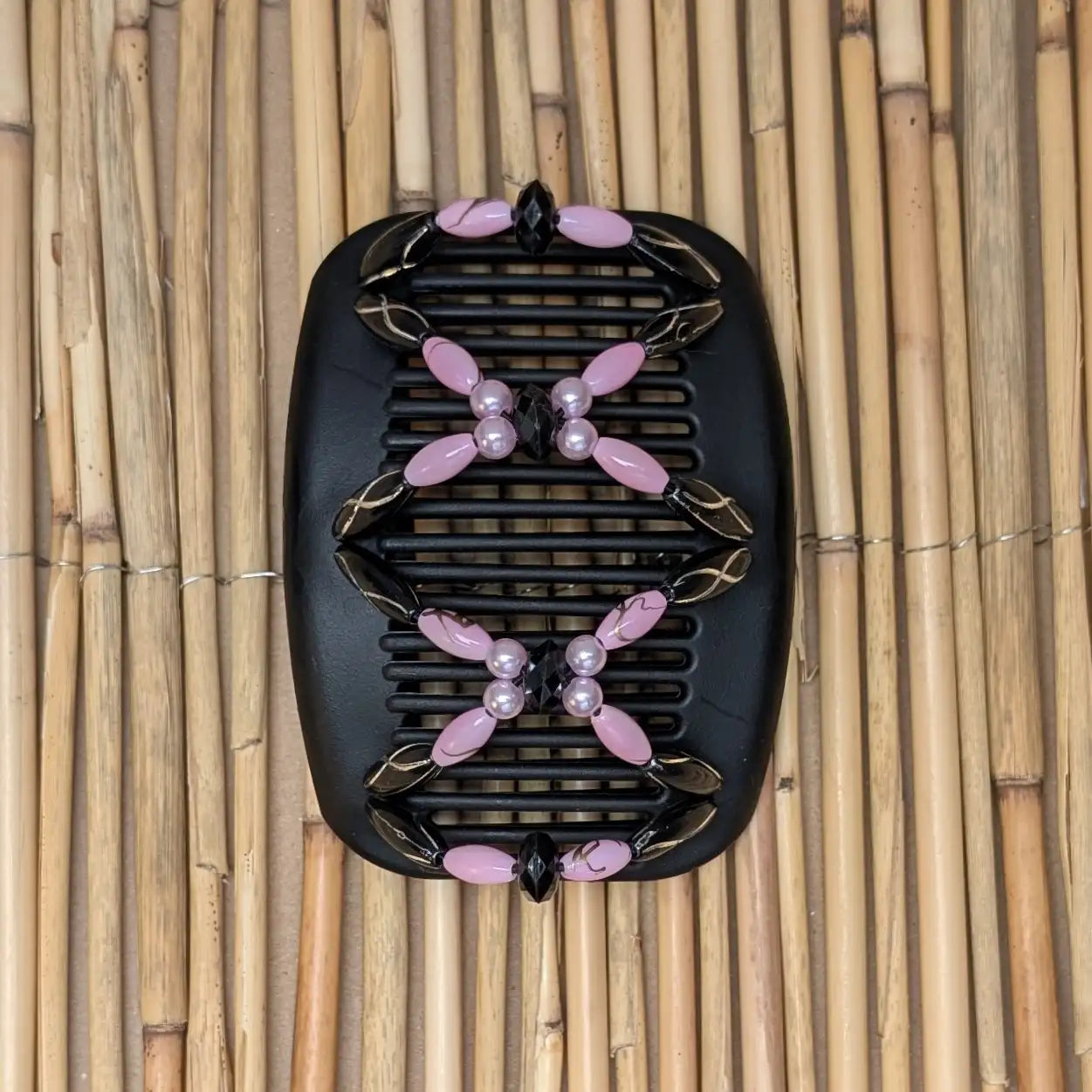 schwarz rosa Dalena Butterfly Standardgröße – für feines bis normales Haar, ab Schulterlänge und länger