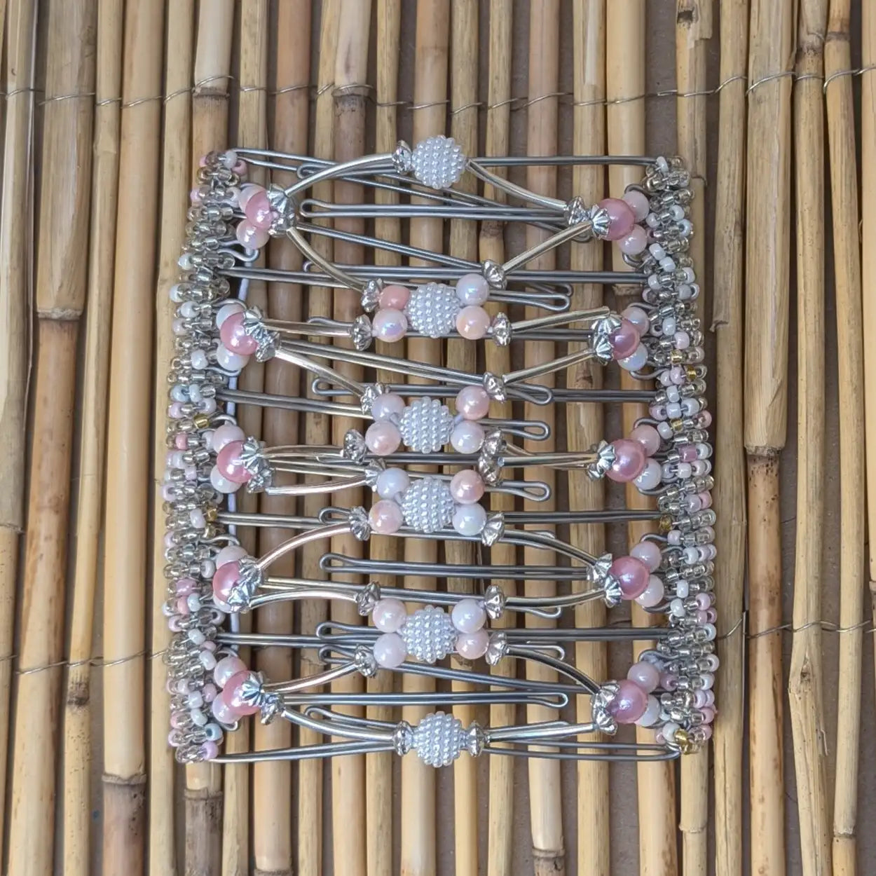 Rhino "Beada Tube" extragroß mit rosa-weißen Kunstperlen