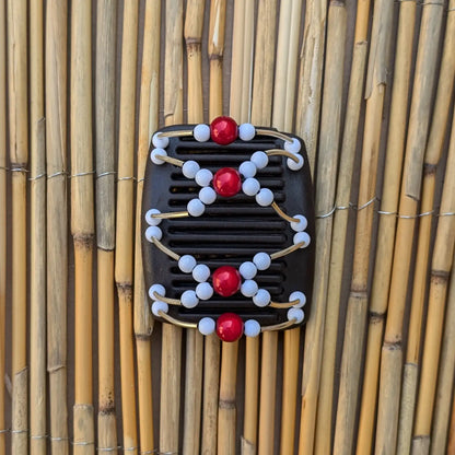 Chameleon "Beada Tube" mit gelben Kunstperlen braun