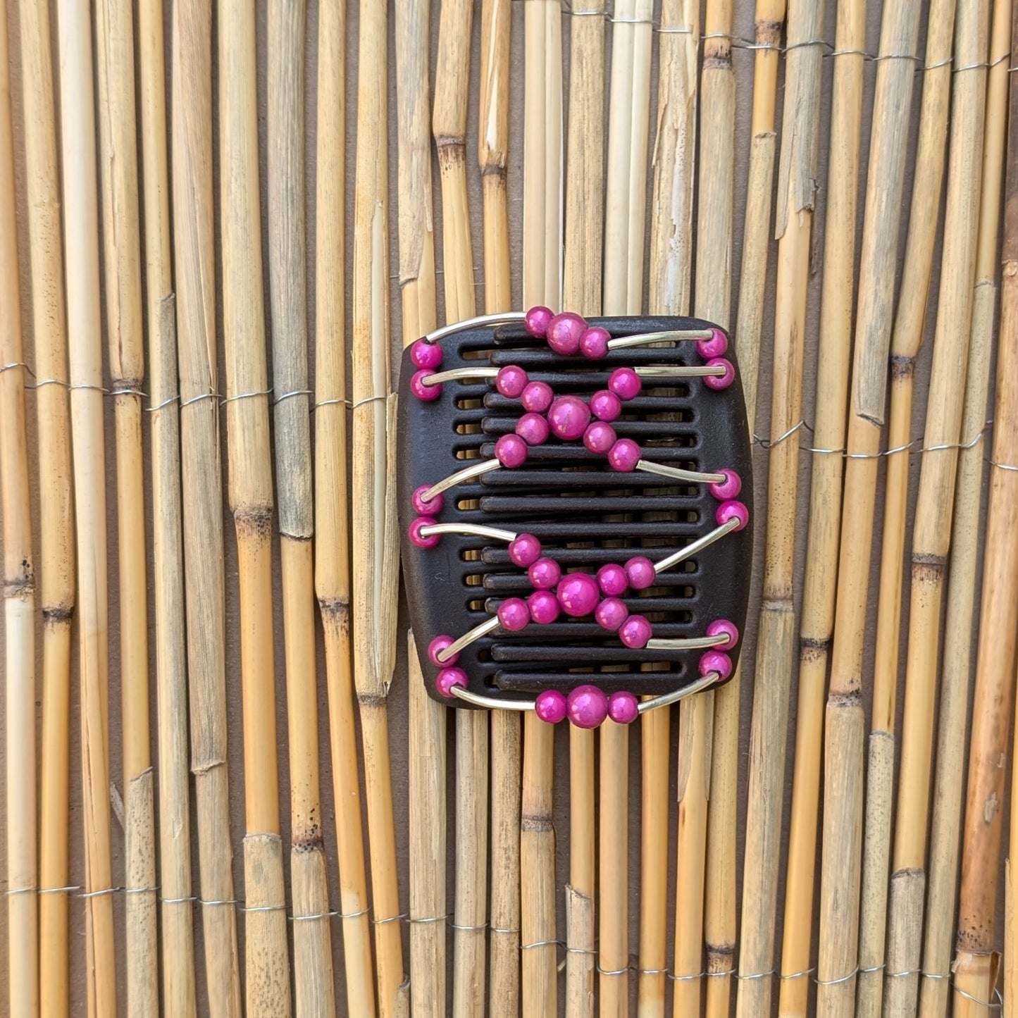 Chameleon "Beada Tube" mit pinken Kunstperlen schwarz
