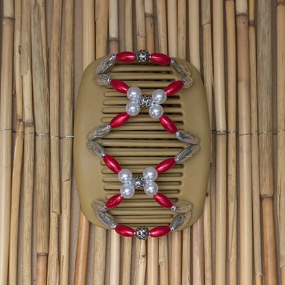 silber roter Dalena Butterfly Standardgröße – für feines bis normales Haar, ab Schulterlänge und länger