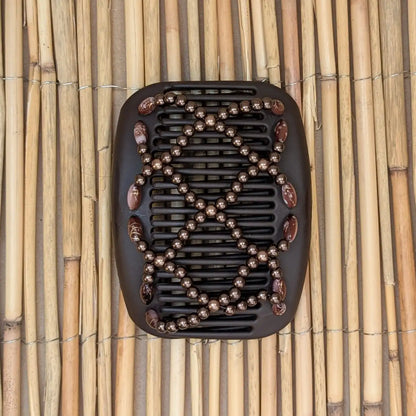 African Butterfly "Ndalena" mit braunen Kunstperlen braun