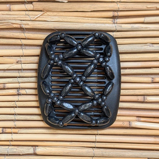 African Butterfly "Ndbele" mit schwarzen Holzperlen schwarz