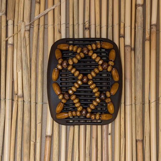 African Butterfly "Ndbele" mit braunen Holzperlen braun