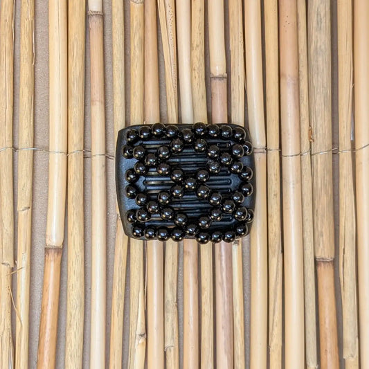 Ladybug (mini) "Ndalena" mit schwarzen Kunstperlen schwarz