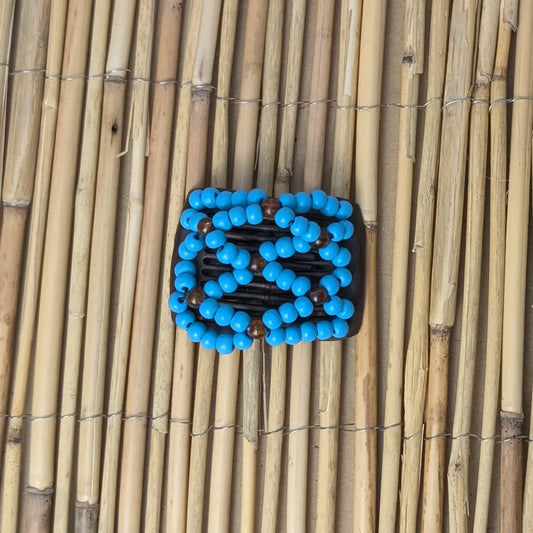 Ladybug (mini) "Ndbele" mit türkis-braunen Holzperlen schwarz