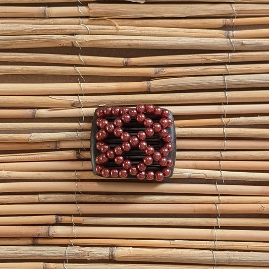 Ladybug (mini) "Ndalena" mit braunen Kunstperlen braun