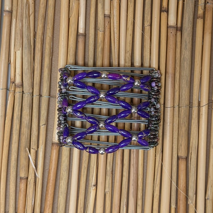 Rhino "Ndalena" Mittel mit lila-silbernen Kunstperlen