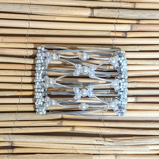 Rhino "Beada Tube" Mittel mit weißen Kunstperlen