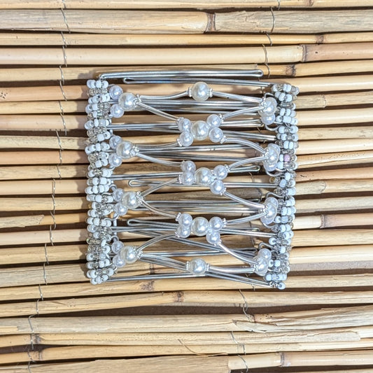 Rhino "Beada Tube" groß mit weißen Kunstperlen