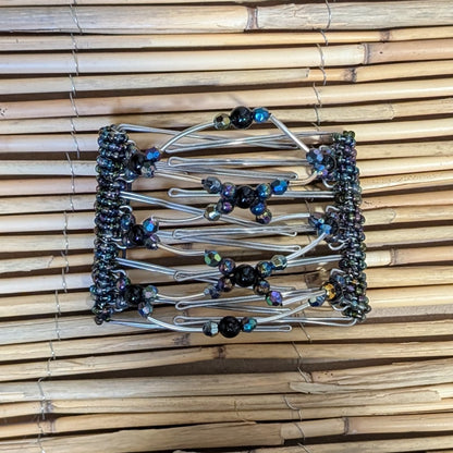 Rhino "Beada Tube" mittel mit regenbogen-schwarzen Kunstperlen