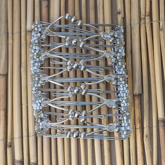 Rhino "Beada Tube" extragroß mit silbernen Kunstperlen