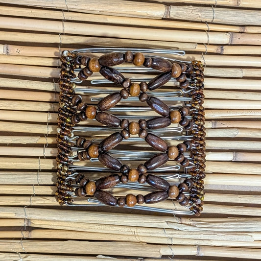 Rhino "Ndbele" groß mit braunen Holzperlen