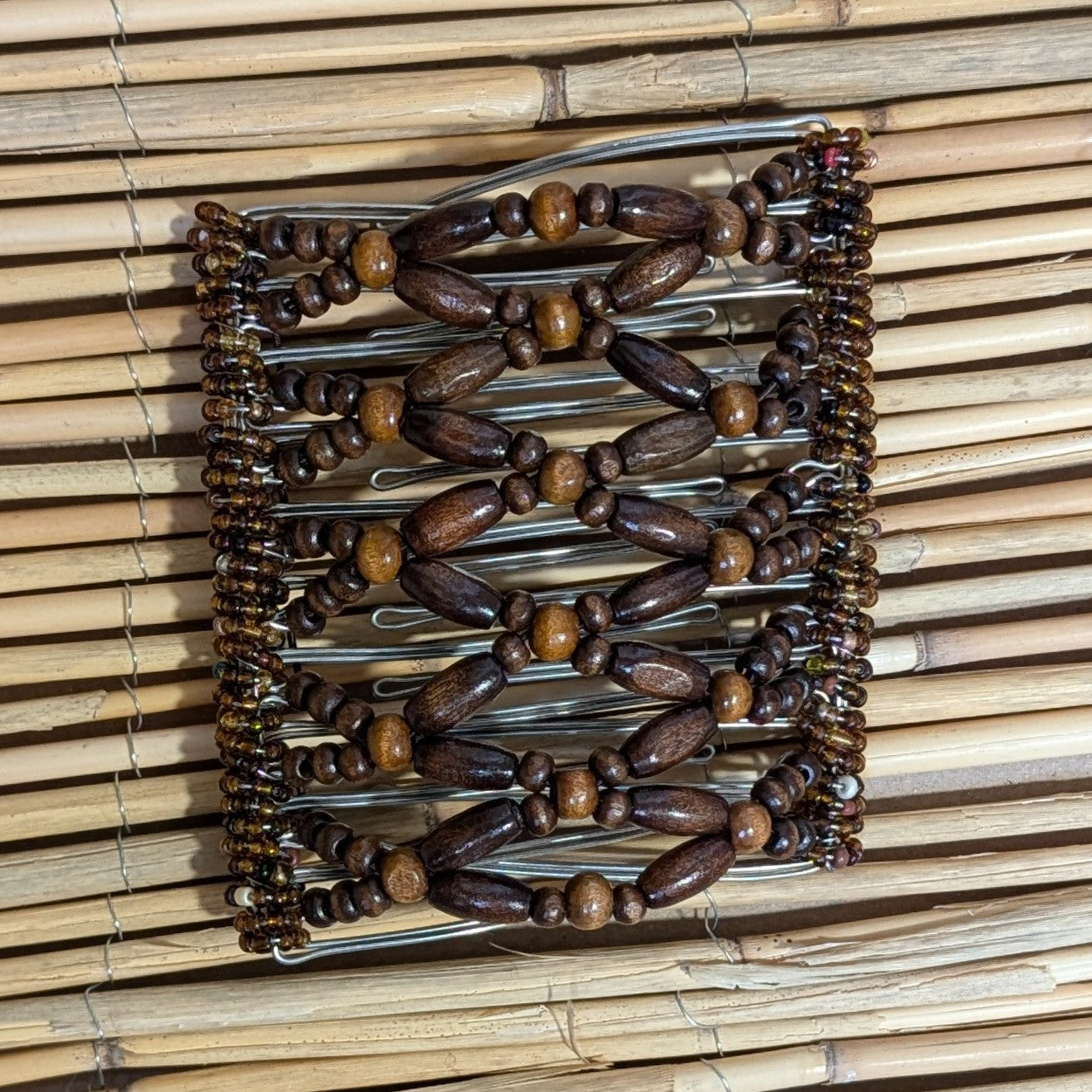 Rhino "Ndbele" extragroß braune Holzperlen